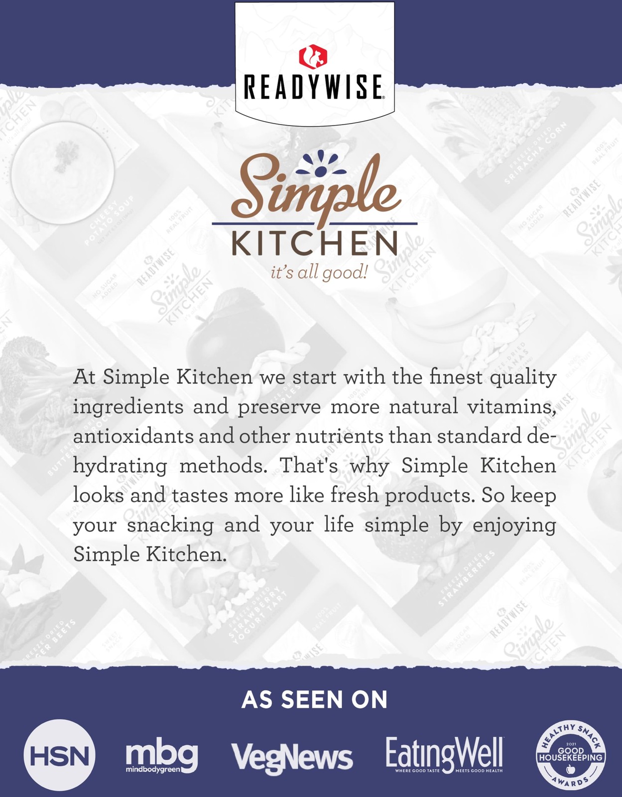 READYWISE – Simple Kitchen Freeze Dried Whole 28 Serving Can, purple
