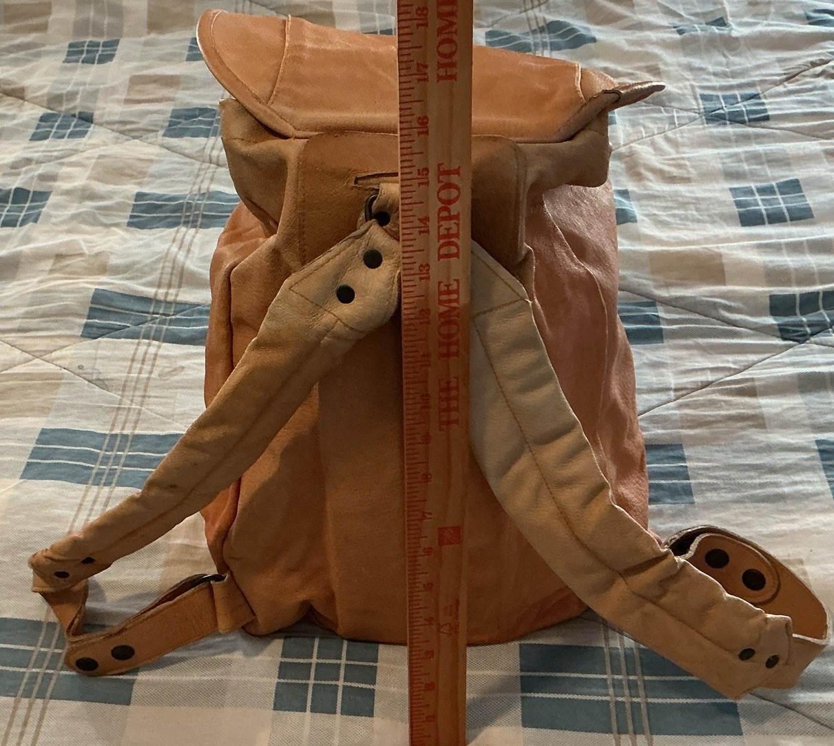 Tan Leather Backpack