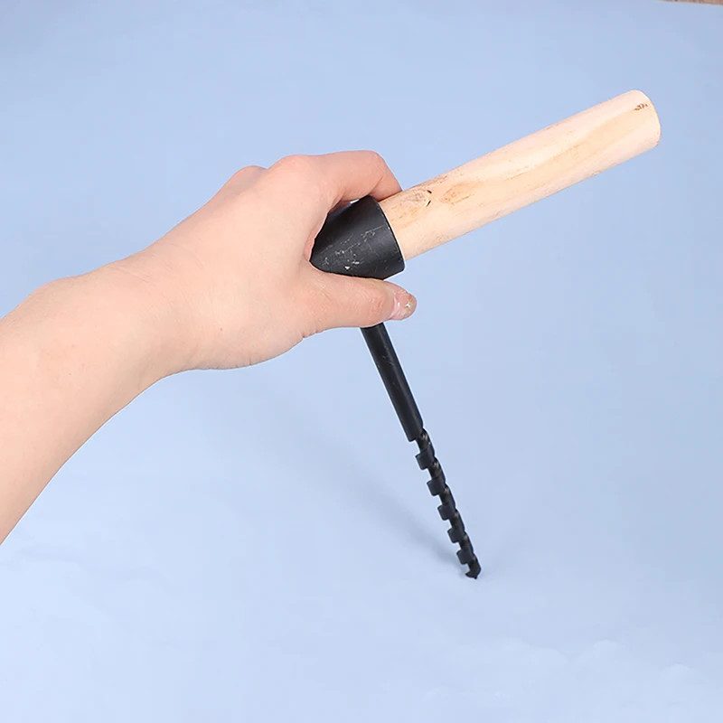 Outdoor Survival Hand Drill Carbon Steel Manual Auger Drill Self-Tapping Wood Pu