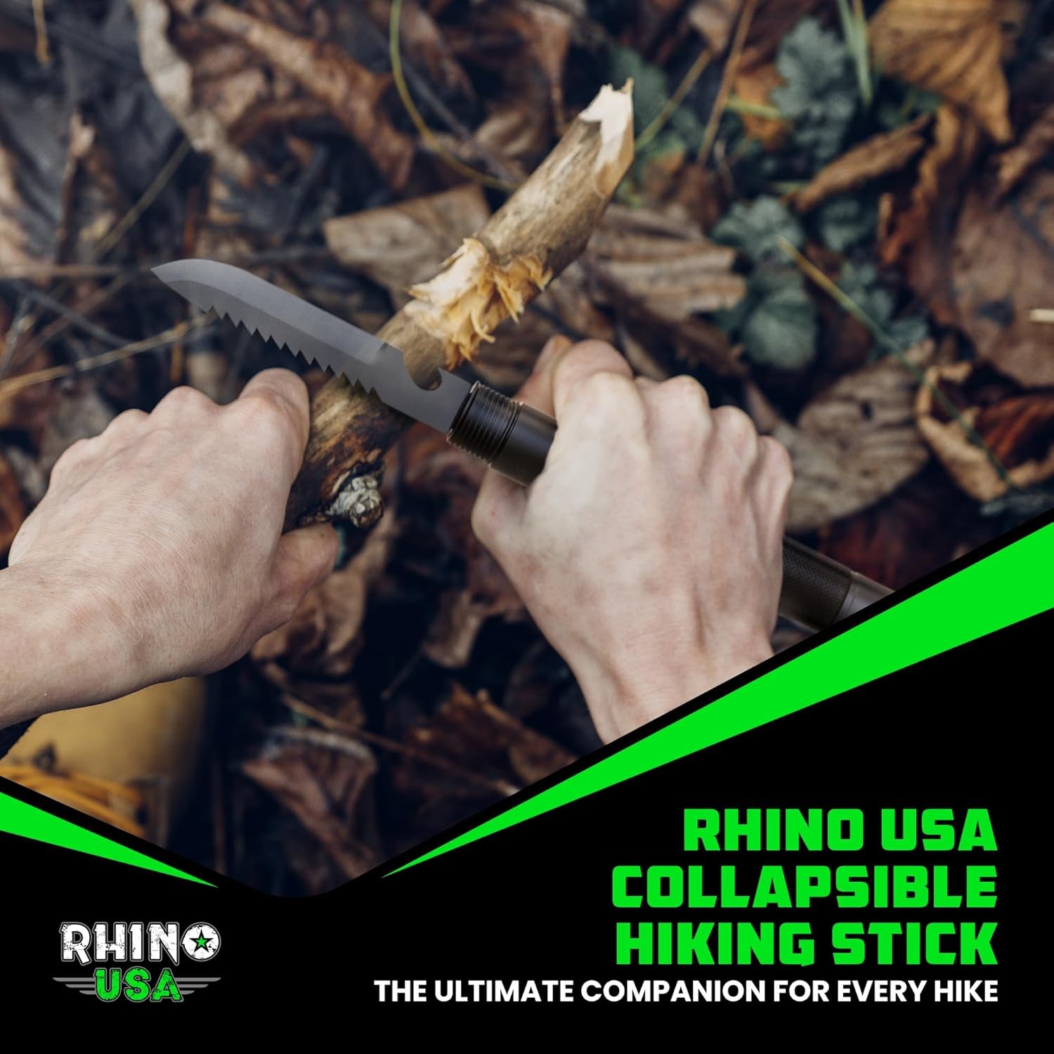 Tactical Hiking Stick with Integrated Survival Kit – Essential Camping Gear for