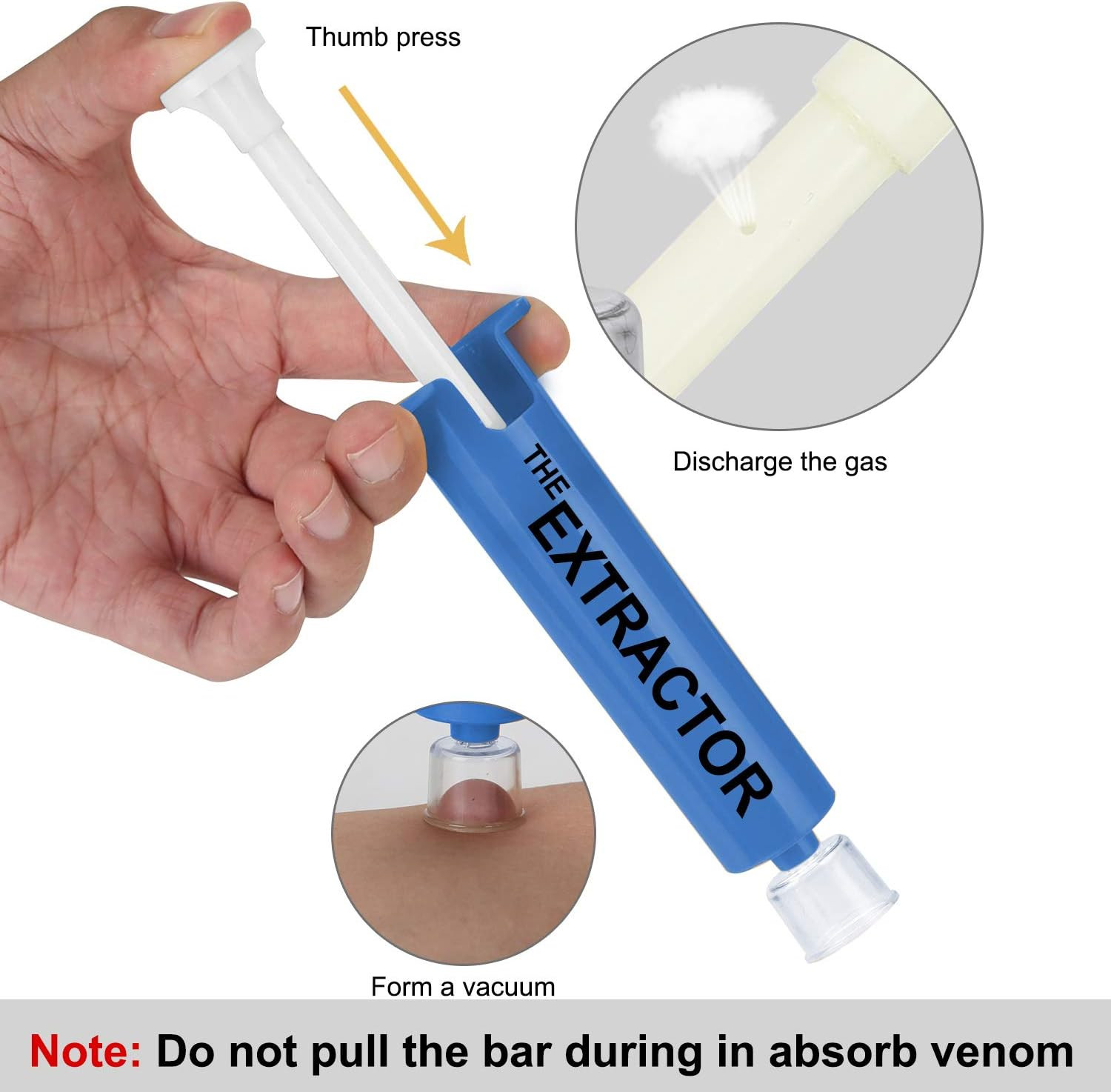Snake Bite Kit, Bee Sting Kit, Emergency First Aid Supplies, Venom Extractor Suc