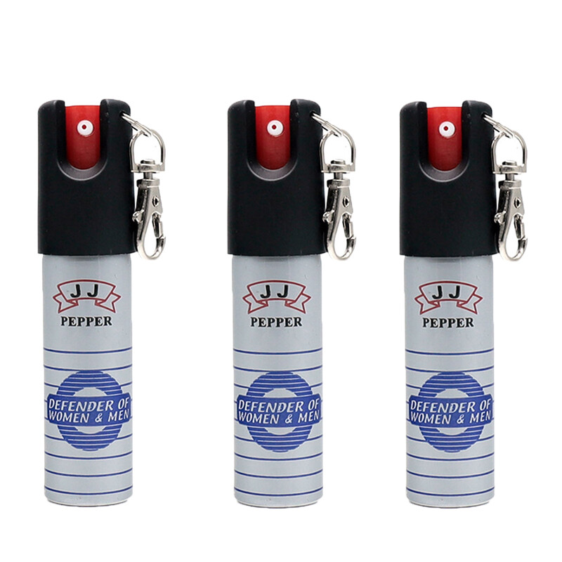 3 PACK Pepper Spray 1/2oz Self Defense Safety Lock Security Keychain
