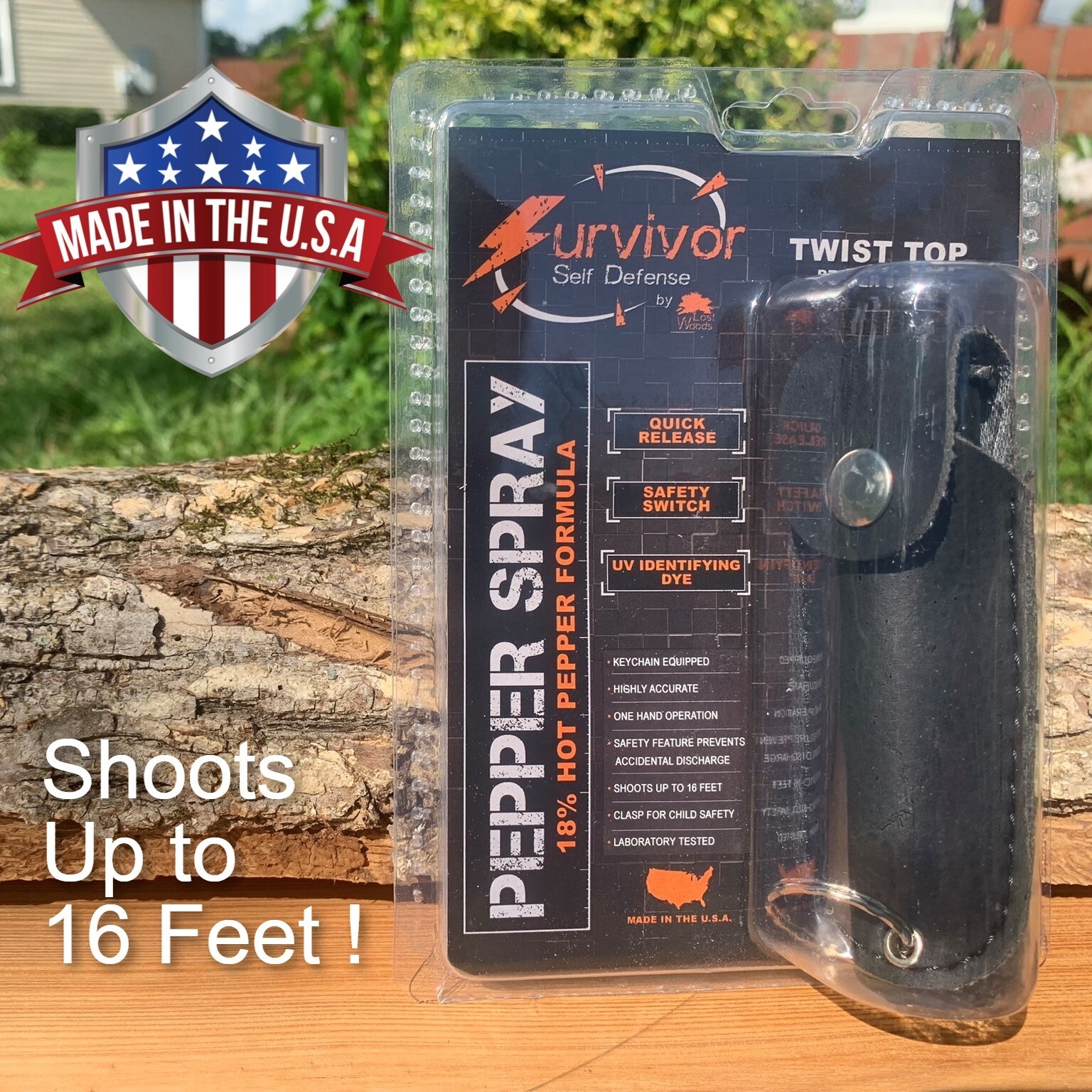 Survivor Pepper Spray Security Self Defense Safety Keychain Protection Police