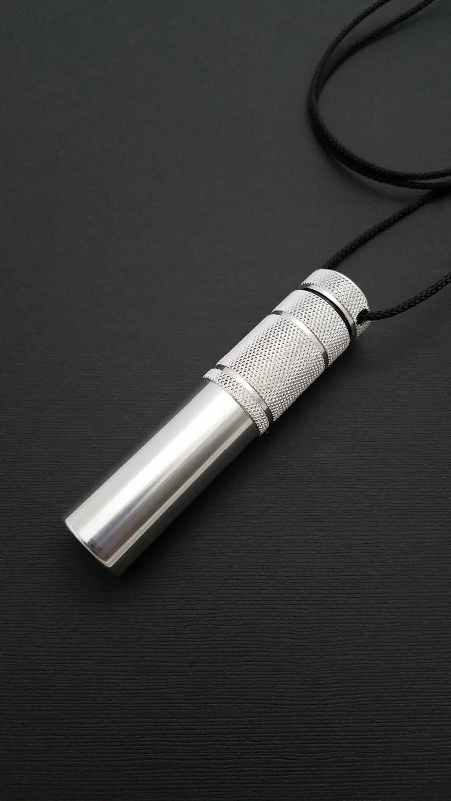 Gear Convoy Matchsafe Watertight Aluminum Capsule Button-Compass Lanyard Satin