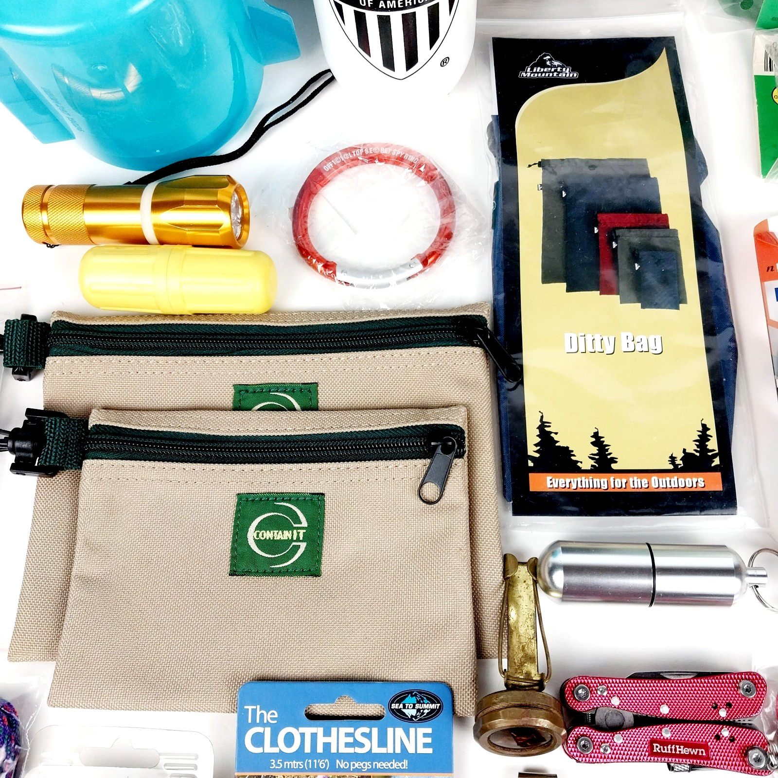 25-Pc Outdoor Survival Hiking Camping Backpacking Gear Lot – SEE ENLARGED PICS!