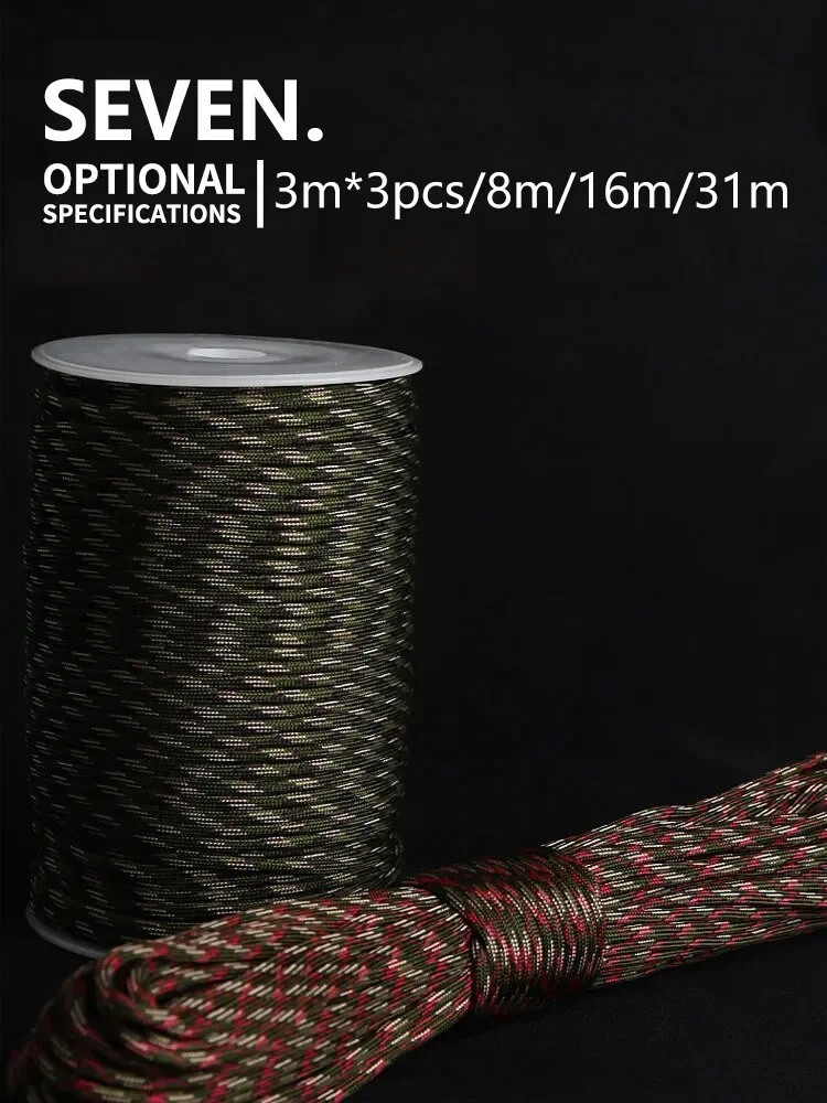 Cuerda de paracaidas Cordon de Paracord para acampar supervivencia 550 7nucleos