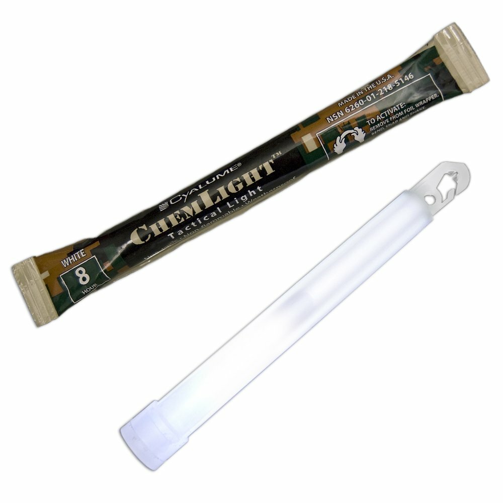 Lot of 8 White 8HR Cyalume Light Sticks Emergency Survival DISASTER Prepper 2024