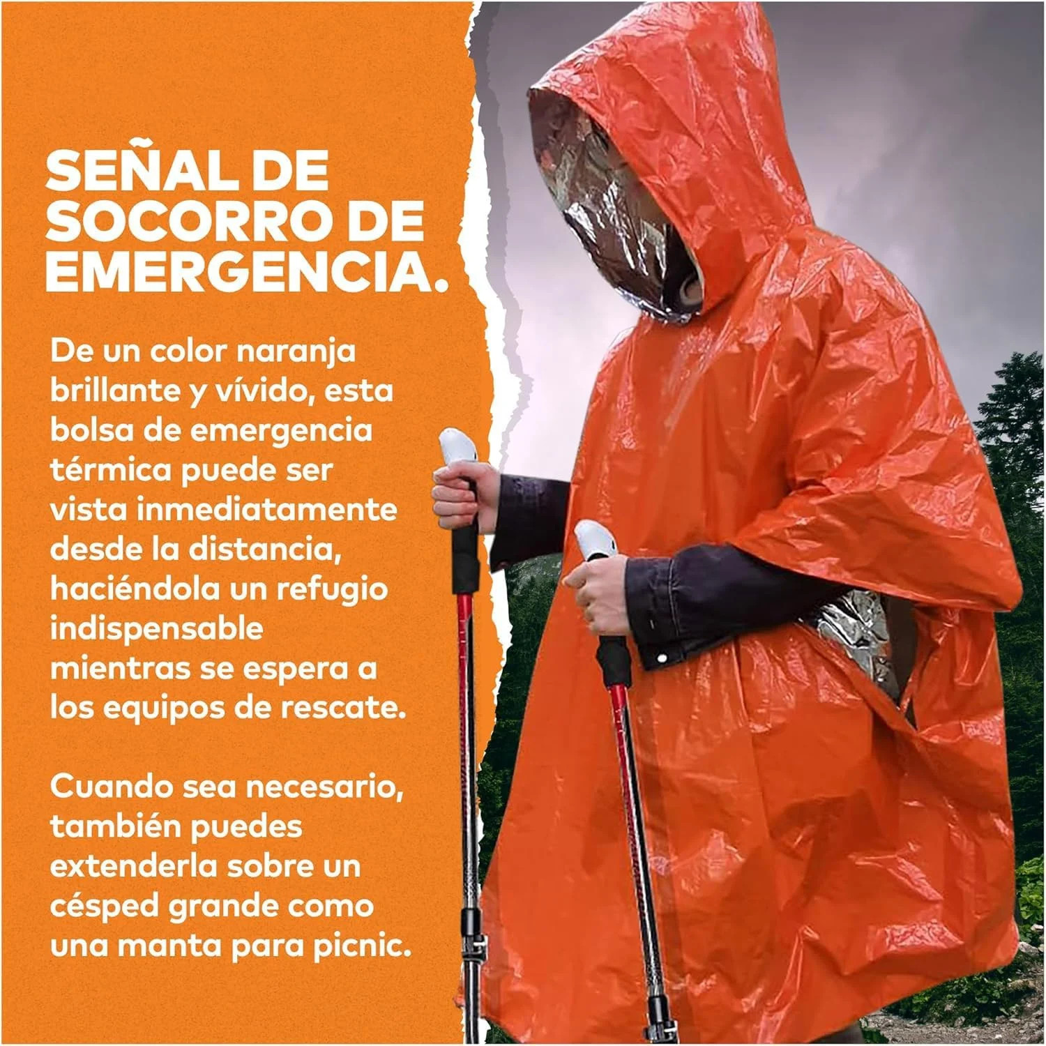 Outdoor Insulated Survival Kits-Emergency Blankets(5 Pack),1 Emergency Sleeping