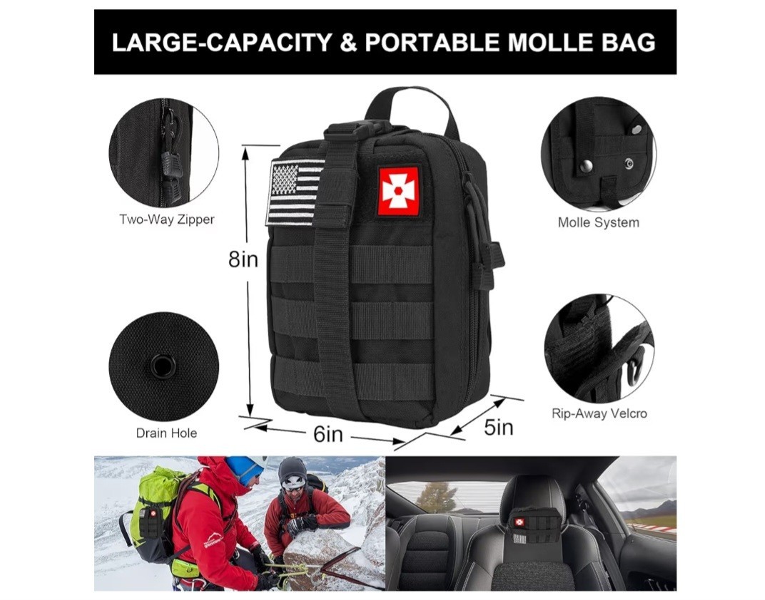 Gifts for Man Dad Husband, 210 PCS Survival First Aid kit, Professional Survival
