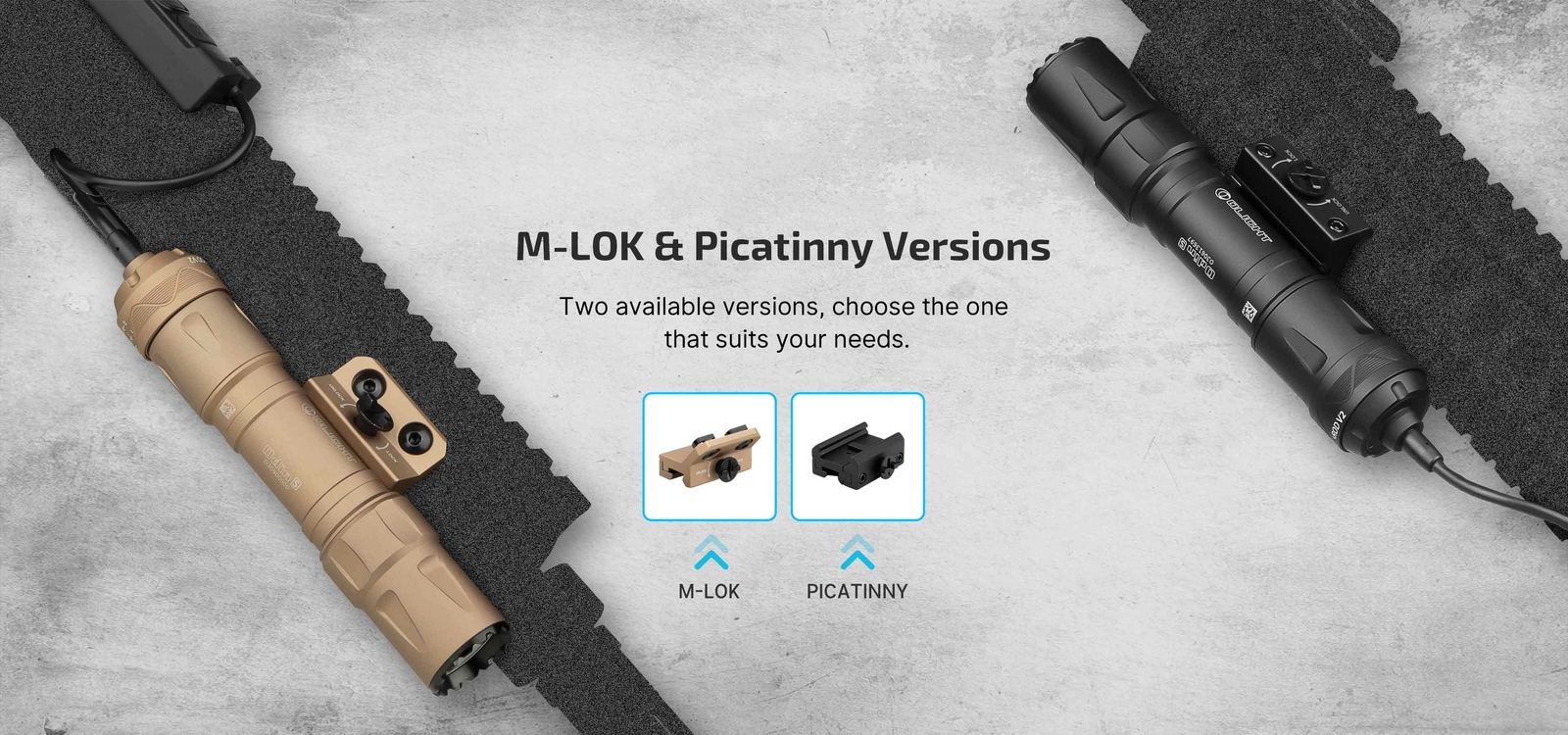 Olight Odin S 1500 Lumen Rechargeable Rail Mount Flashlight (MLOK)