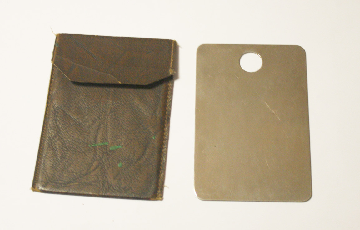Vintage Back Country Survival Signalling Mirror w Leather Case