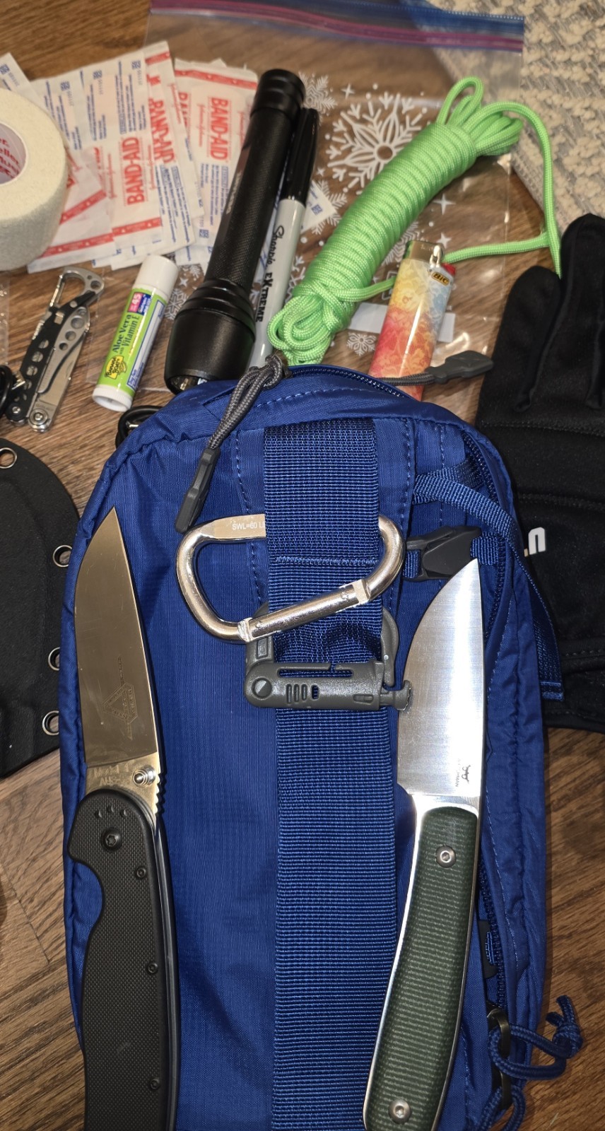 Outdoor EDC & Survival Kit – Vertx Waist Pack, Knives, Solar Charger – $280+