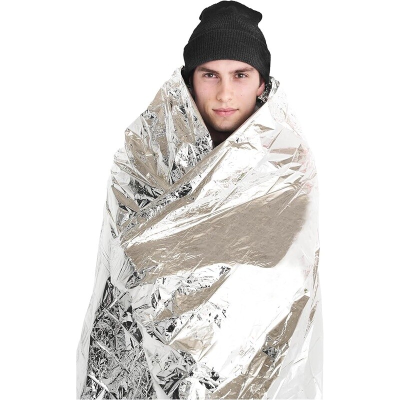 Emergency Blanket Survival Outdoor Gear Durable Polyester Adjustable Compact New