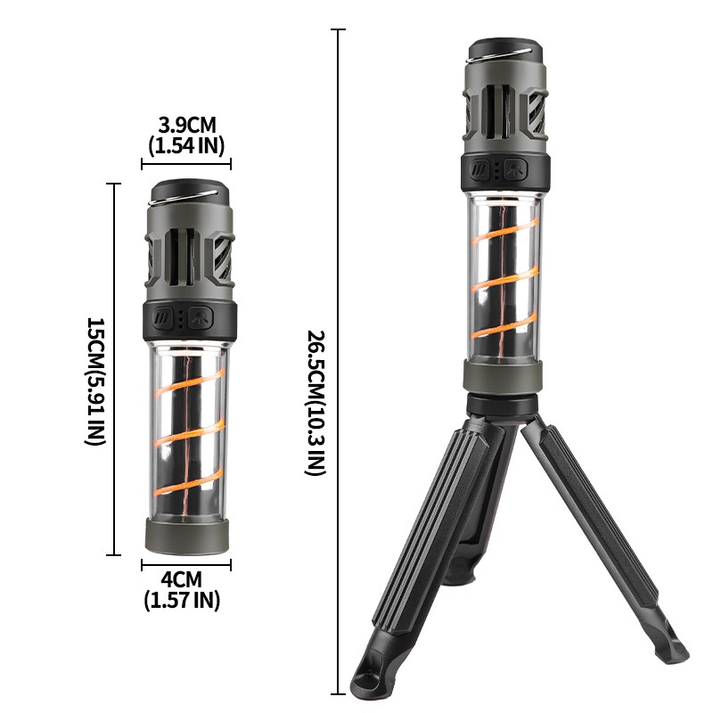 LED Camping Flashlight Multifunctional Lamp with Tripod Stand