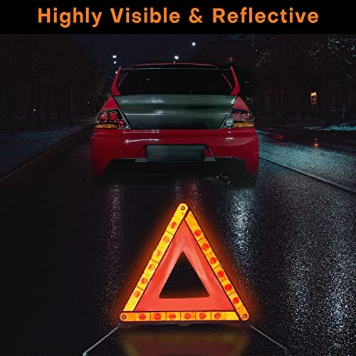 Warning Triangles Safety Triangle Emergency Kit Foldable Reflective Triangles
