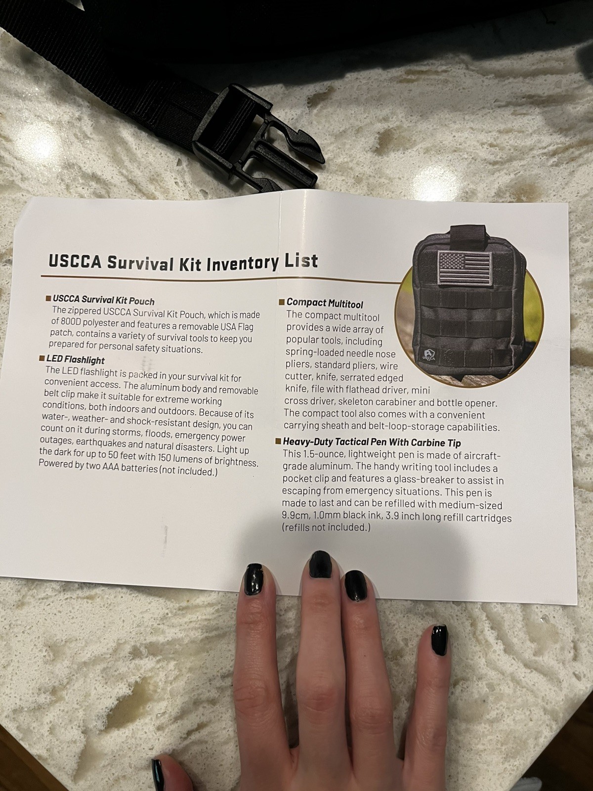 NEW USCCA Custom Survival Kit 10 Life Saving Items Tactical Bag Pouch Bugout