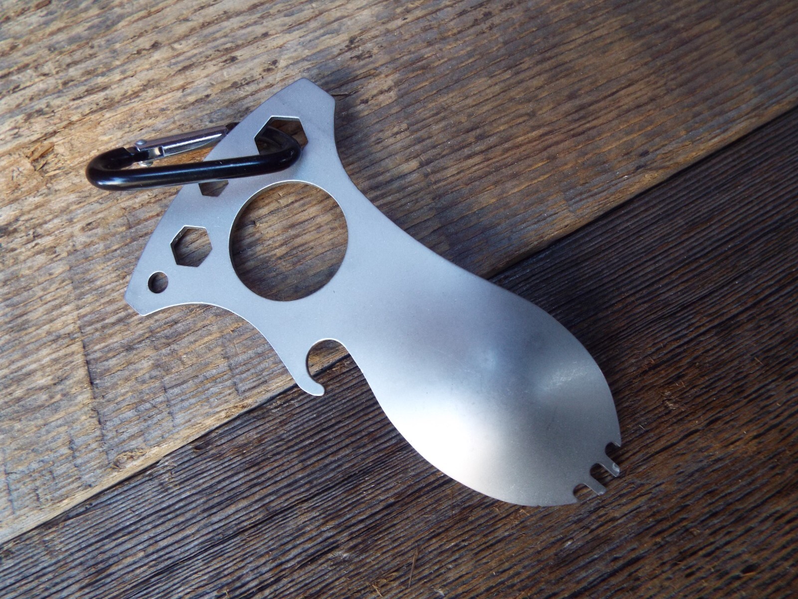 CRKT – Eat N Tool – Stainless Steel Camping Utensil w/ Carabiner Clip