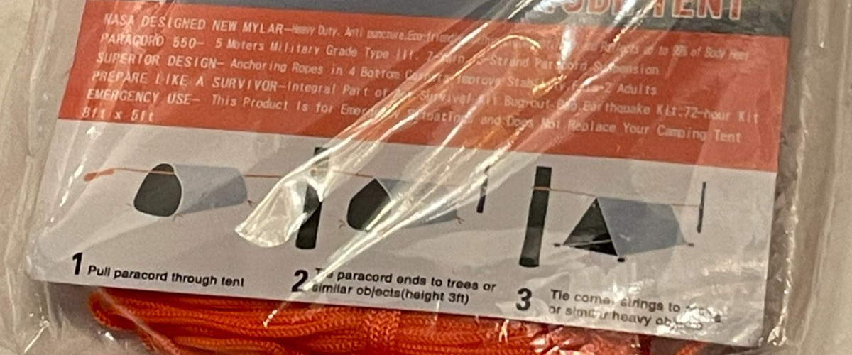 Jubsoscamp Tent Emergency Tube Tent 5×8 Ft Max Heat Retention Mylar Material.