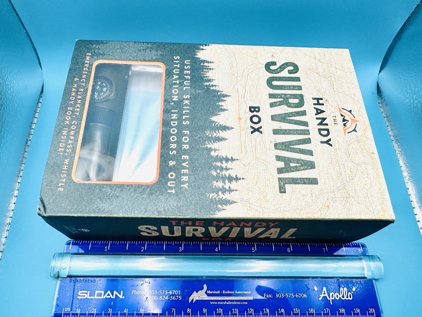 Handy Survival Box Sealed Emergency Kit Compass Blanket Outdoor Set