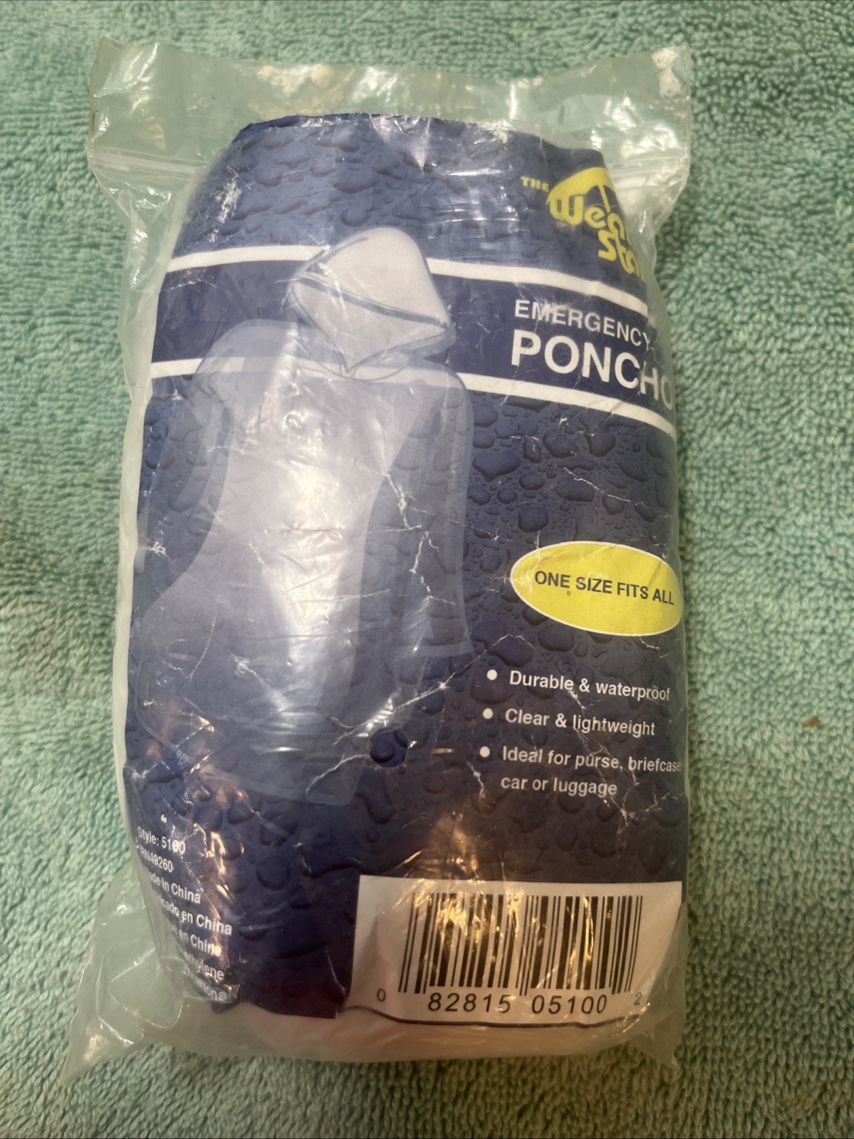 Weather Station Emergency Poncho Clear Lightweight One Size fits all