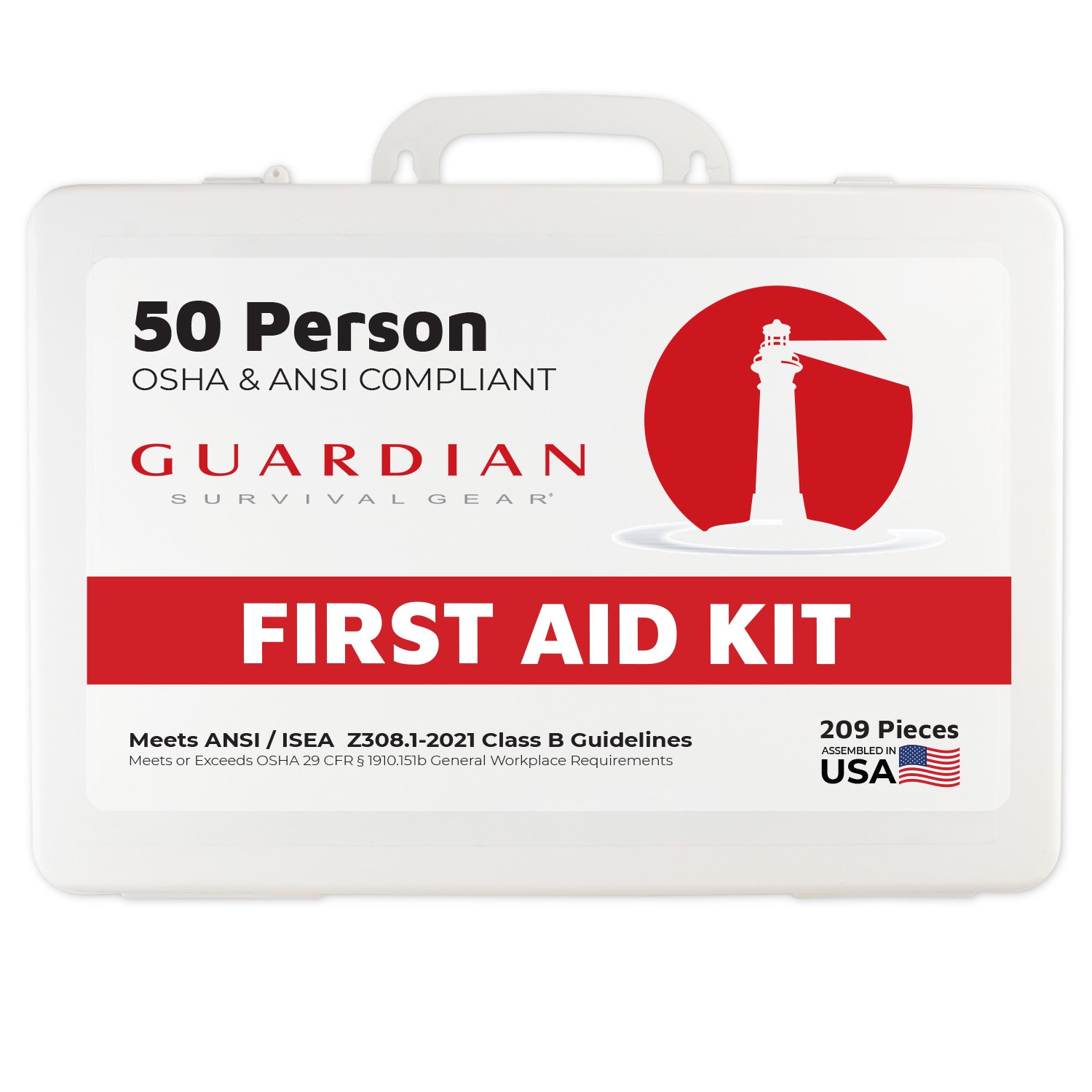 Guardian 25-50 Person First Aid Kit – Plastic