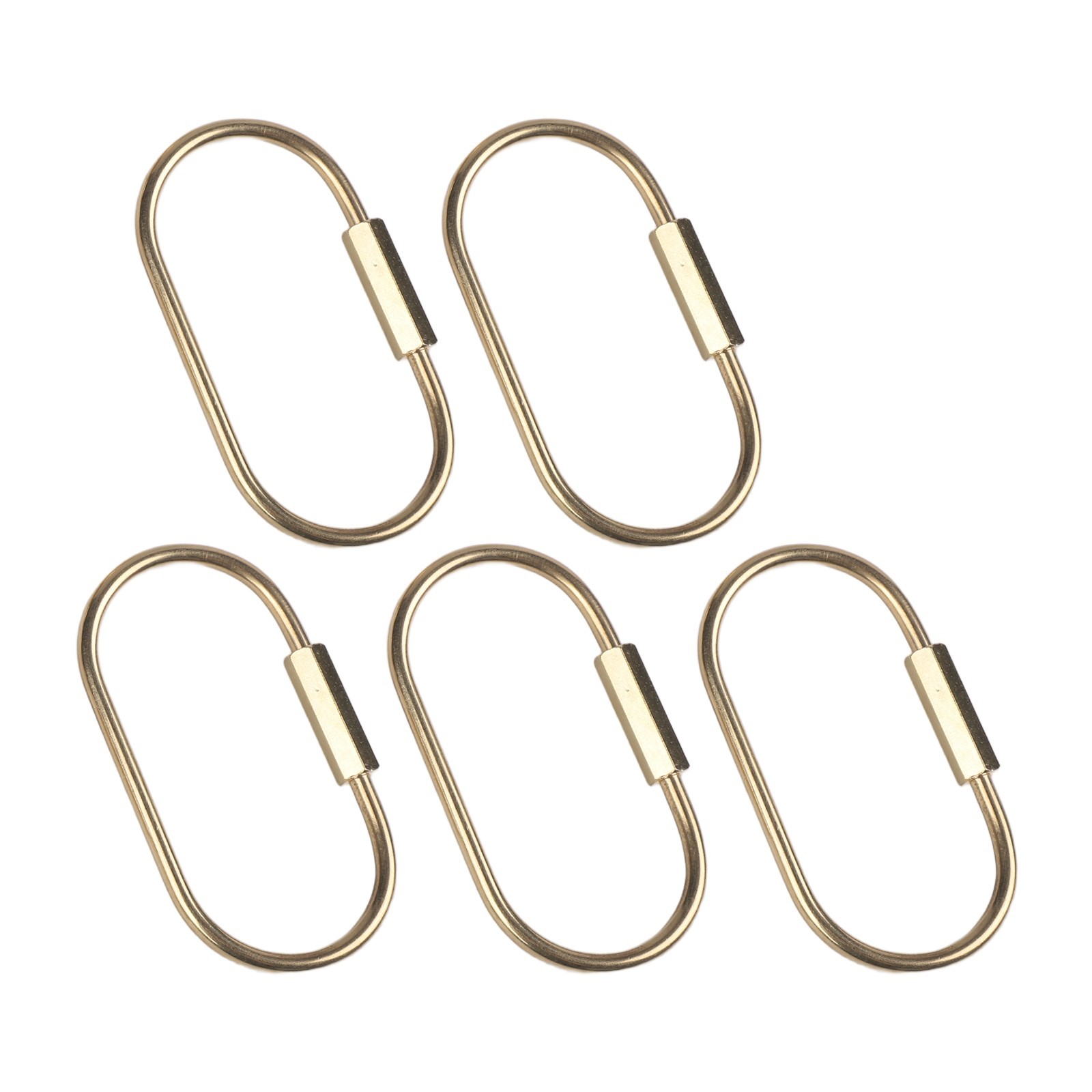 5pcs Brass Keychain Holder Clips for Car Keys and Handbags Outdoor Tool