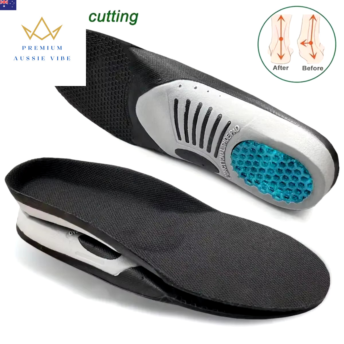 1Pair Orthopedic Insoles Orthotics Flat Foot Health Sole Pad for Shoes Insert Ar