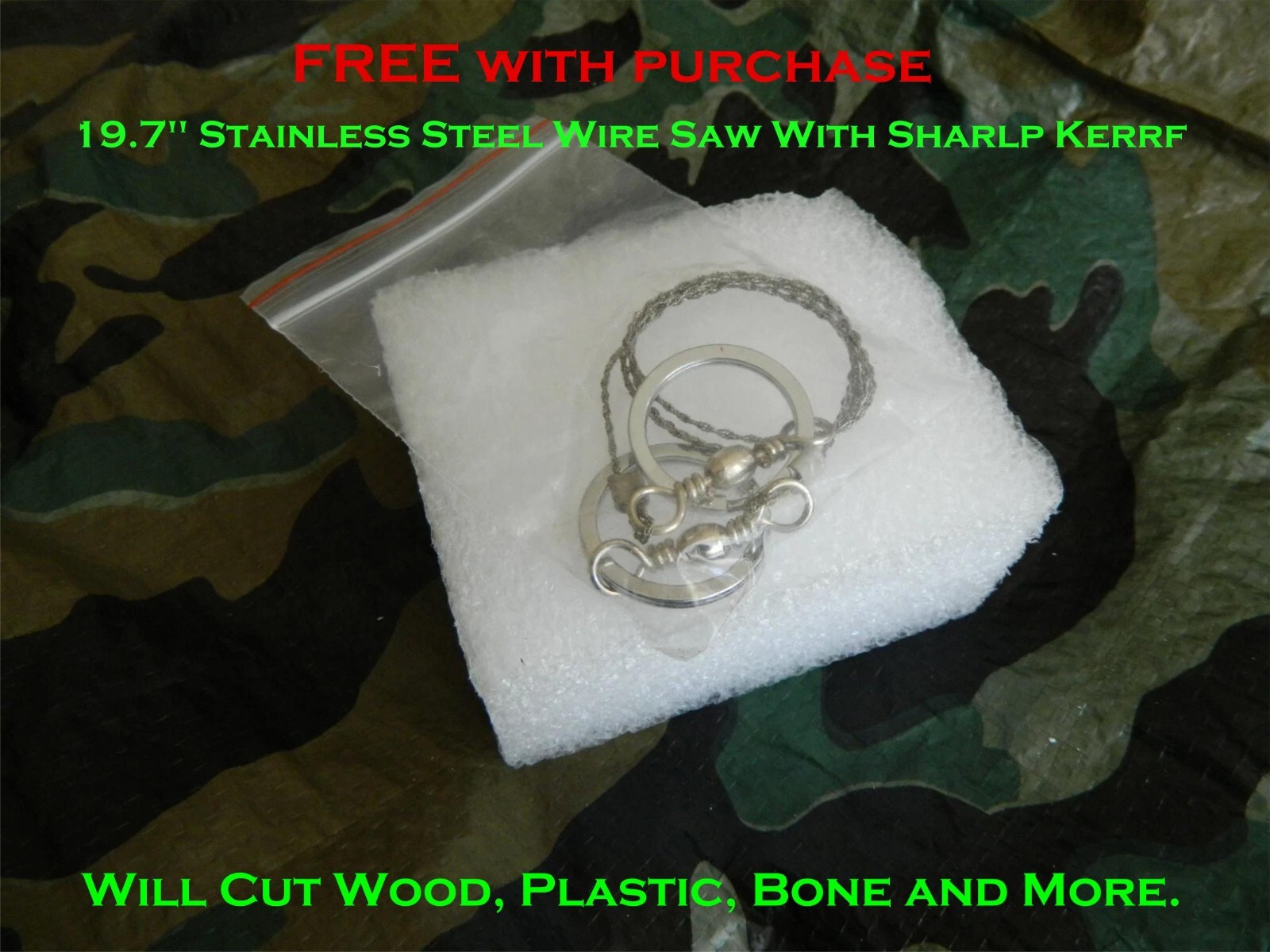 TWO (2) 10 IN 1 SURVIVAL WHISTLES WITH THERMOMETER COMPASS LED MORE FREE SS SAW