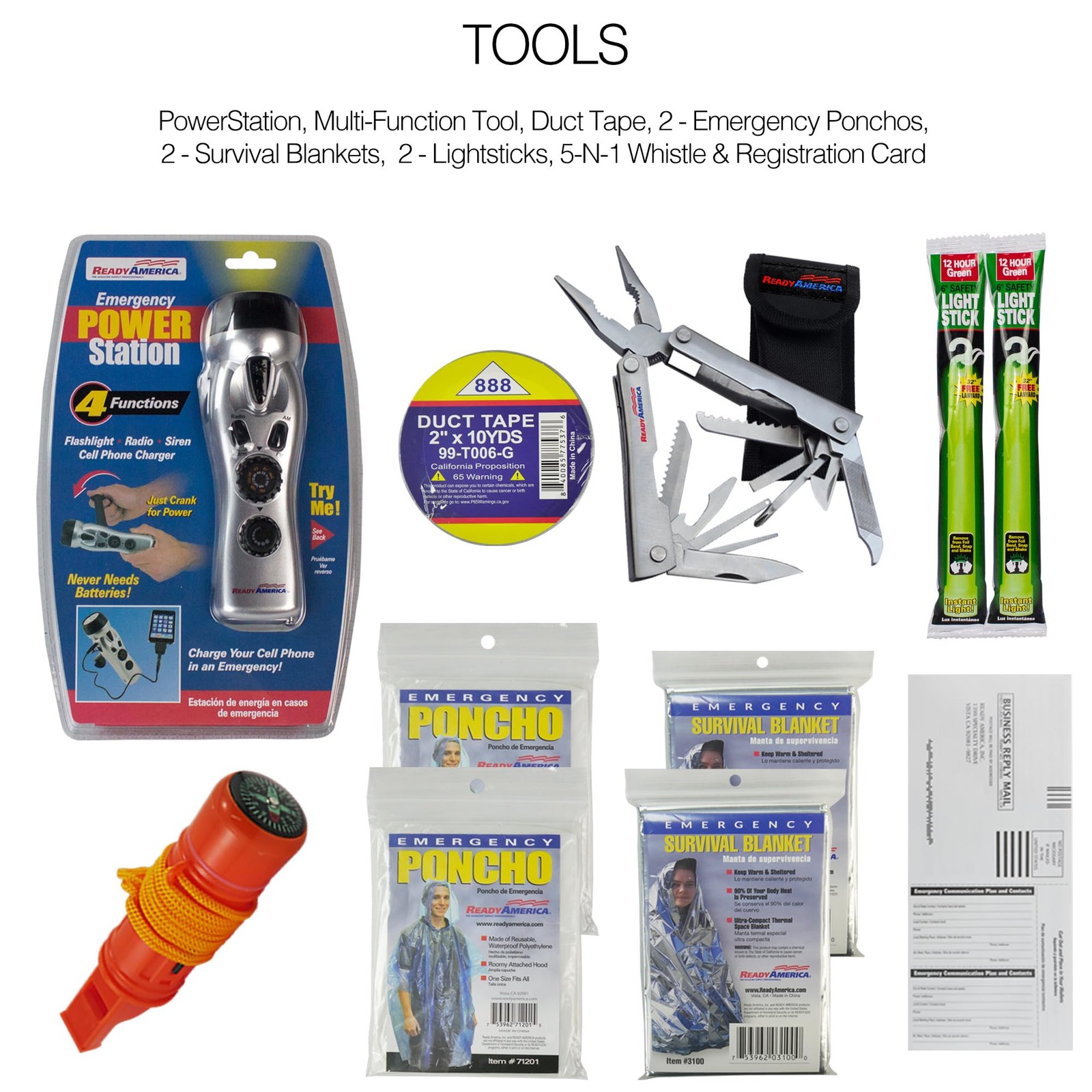 Ready America Deluxe 2 Person Survival Kit 72 Hour Emergency Preparedness