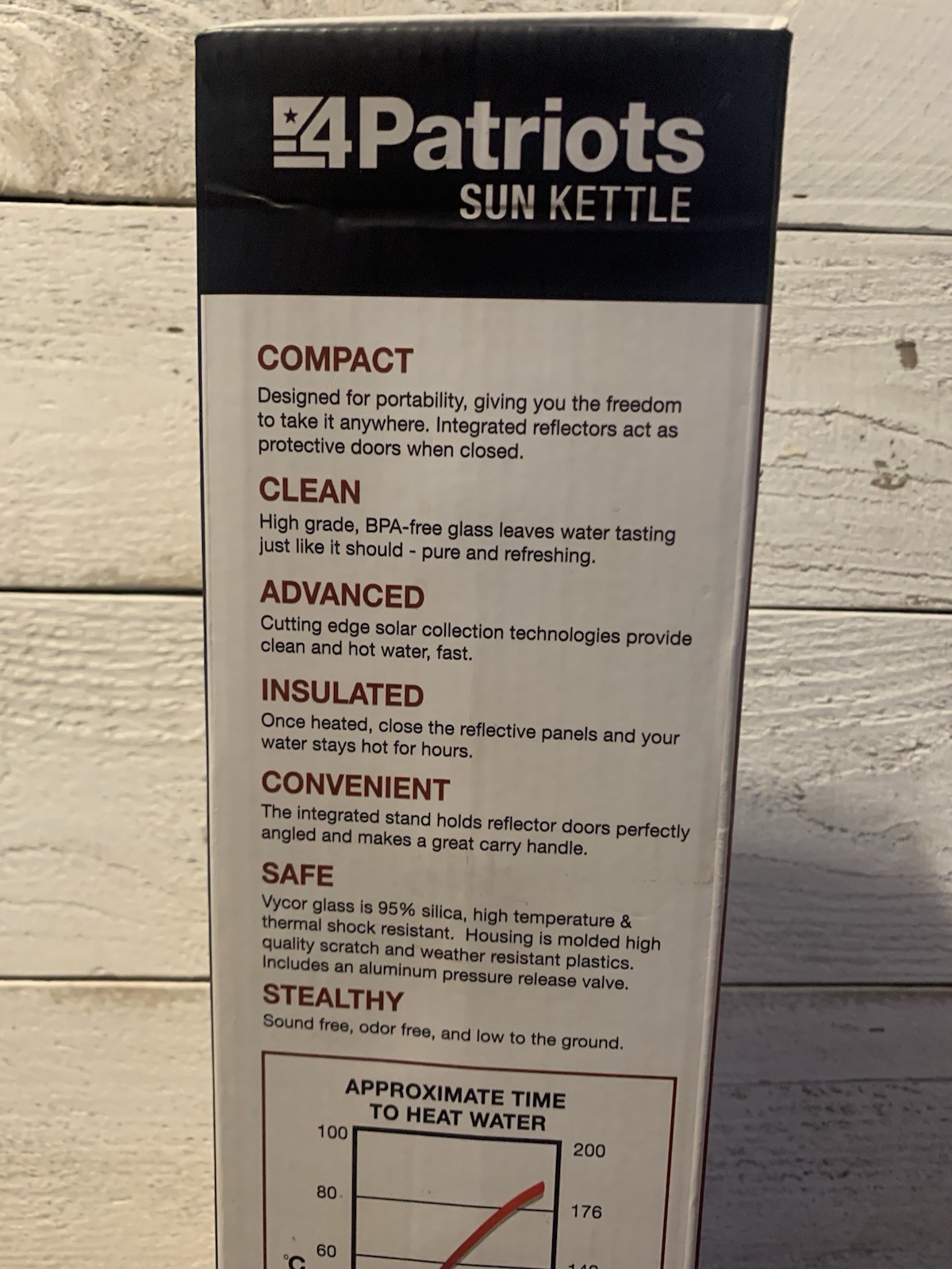 4Patriots Sun Kettle Solar Water Heater Camping & LifeStraw Purifier Emergency