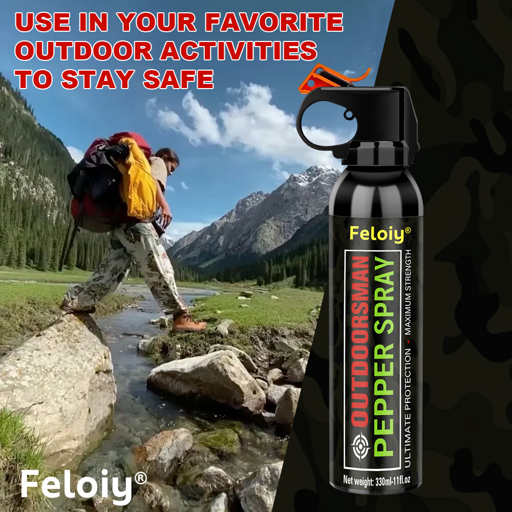 Feloiy Pepper Spray 11oz Powerful Stream Strongest Legal Formula