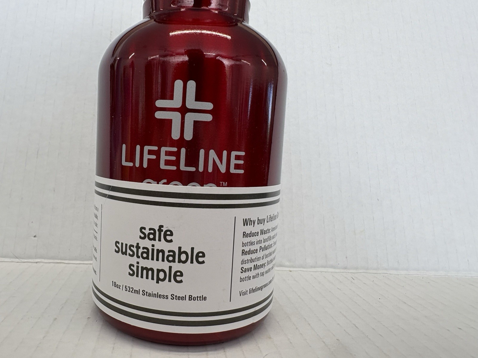 New Lifeline Water Bottle Stainless BPA-FREE – 18 Ounce Volume New