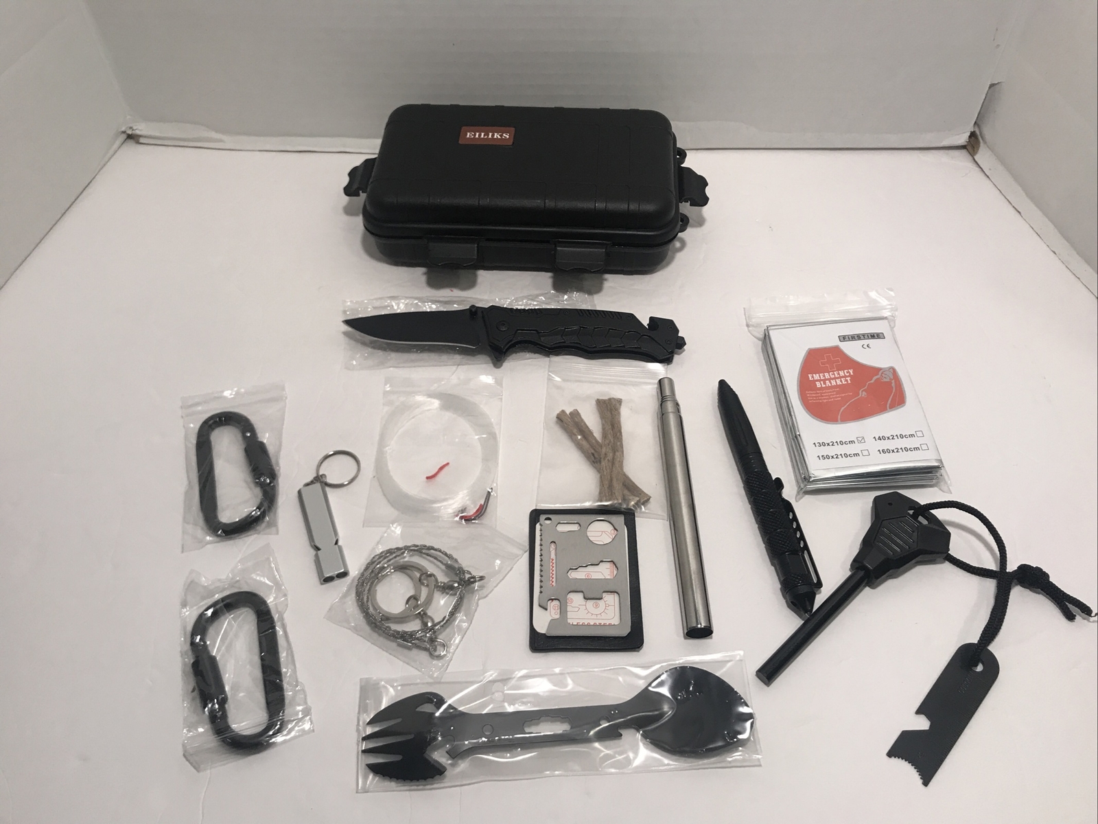 EILIKS Survival Gear Kit, Emergency EDC Survival Tools 21 In 1 SOS Earthquake
