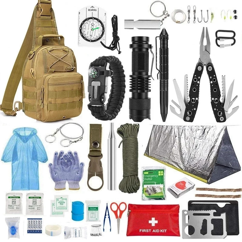 Portable Survival First Aid Kit Full Set Molle Outdoor Gear Emergency Kits Ca…