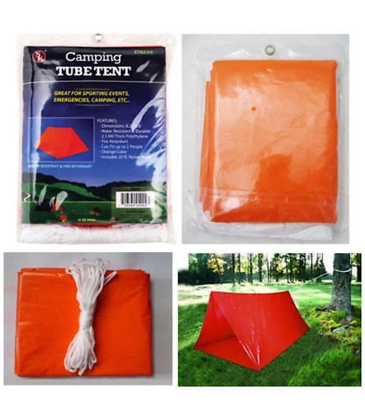 Tent Waterproof Prepper Emergency Survival Camping Shelter Tube