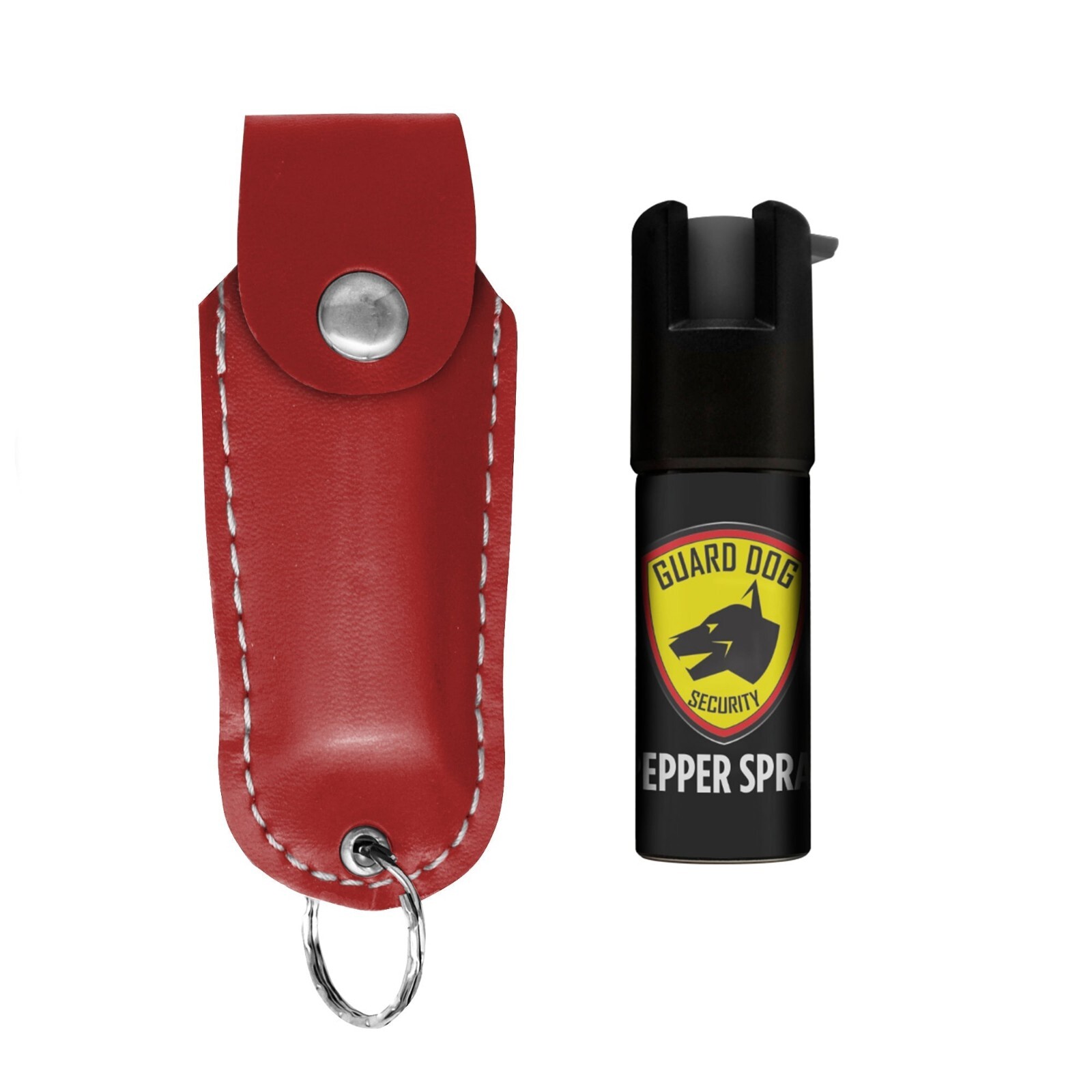 Guard Dog Self Defense Pepper Spray for Women OC-18 Keychain Red Leather Pouch