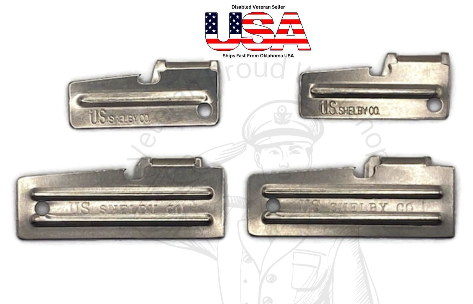 4 Piece Bundle Original Army Issue P38 & P51 Can Openers US Shelby Co. USA Made