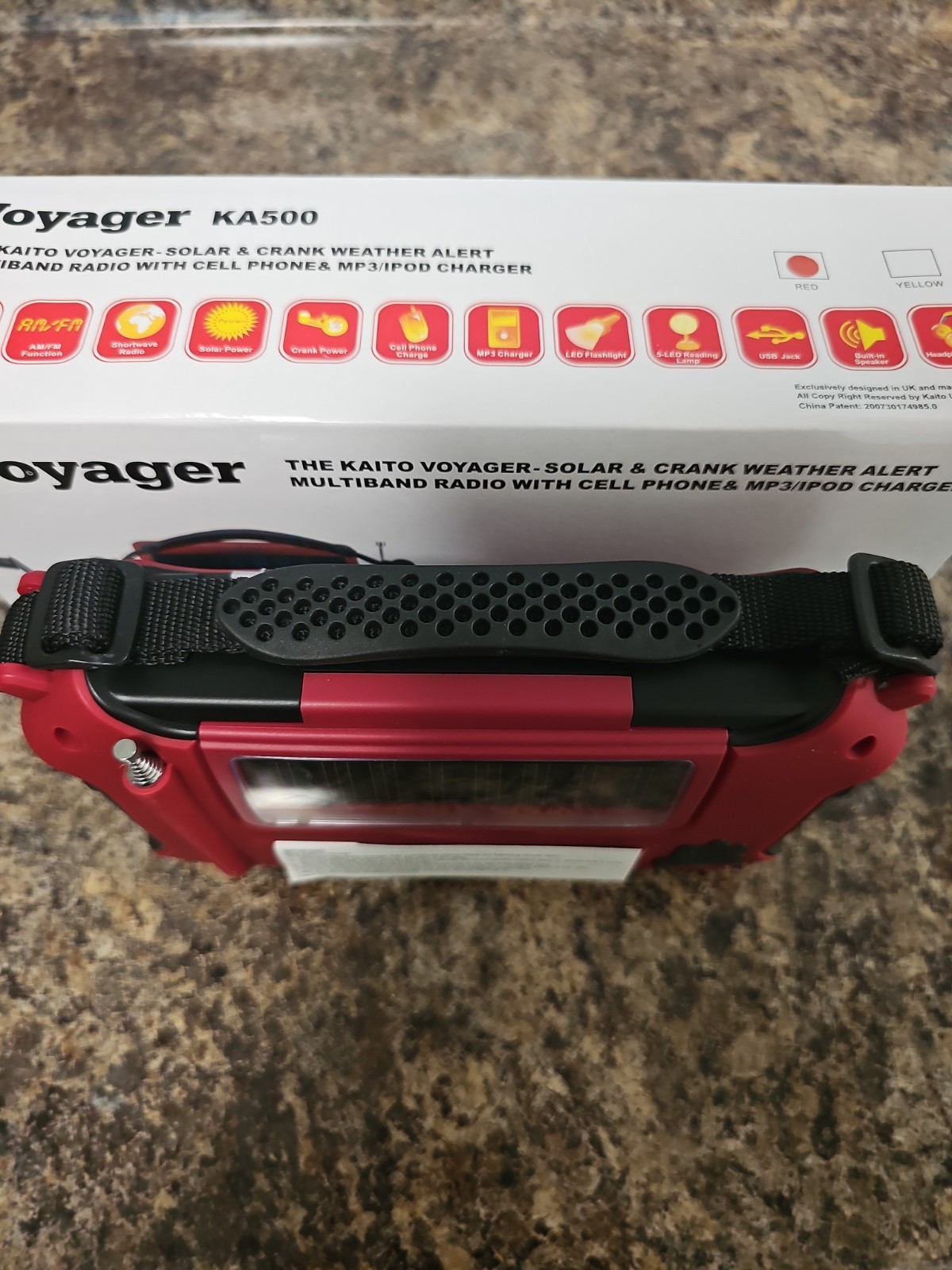 Red Kaito KA500 Voyager Solar Crank Battery Survival Radio AM FM Shortwave NEW