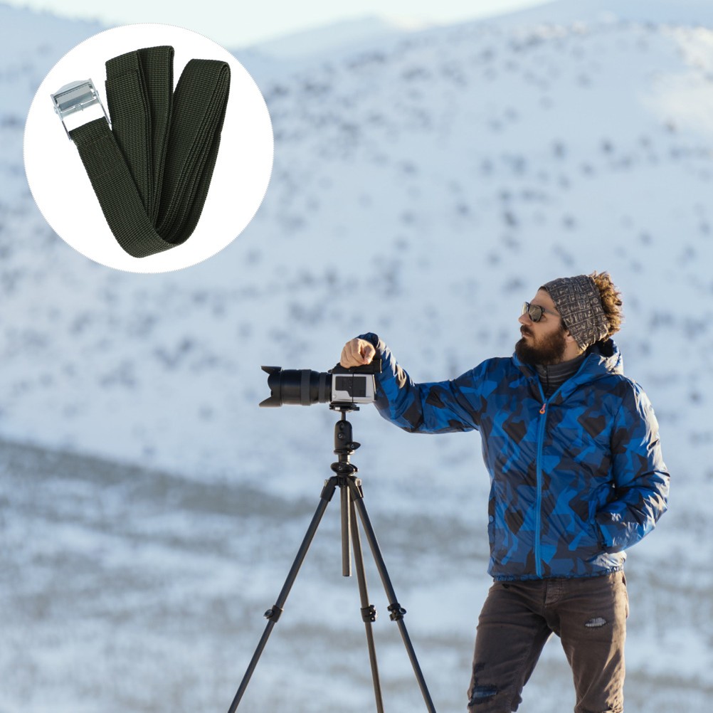 2Pcs Outdoor Camera Securing Strap Black with Strong Fasteners for Camping