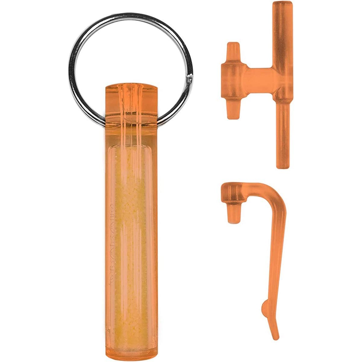 GEAR AID Ni Glo, 2″ Glowing Keychain for Camping, SCUBA and Night Fishing Orange
