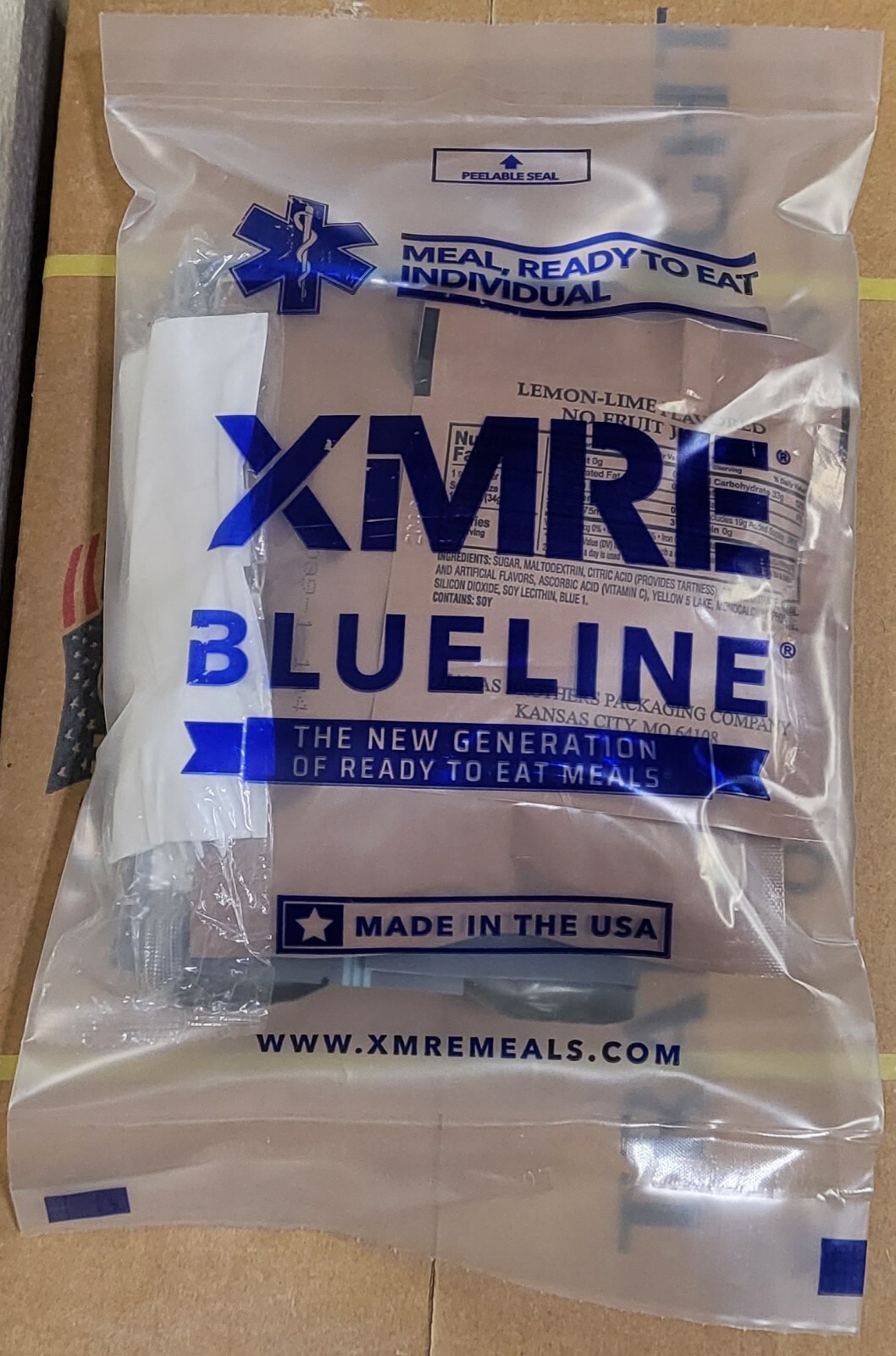 Meals Ready to Eat MREs – XMRE Blueline – Case of 12 Meals -Manufactured 03/2022