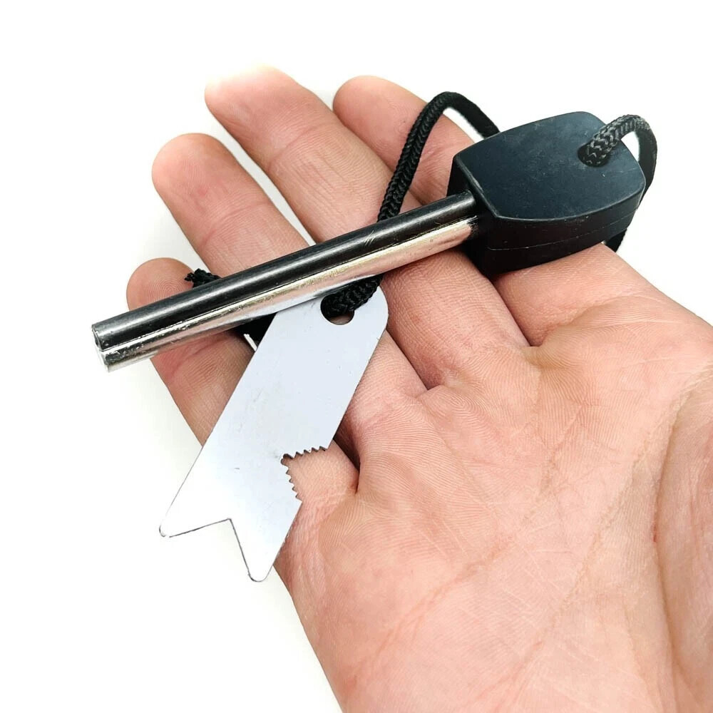 Nature Camping Survival Support Set Fire Stick, Knife Sheath w/ Belt Loop Hanger