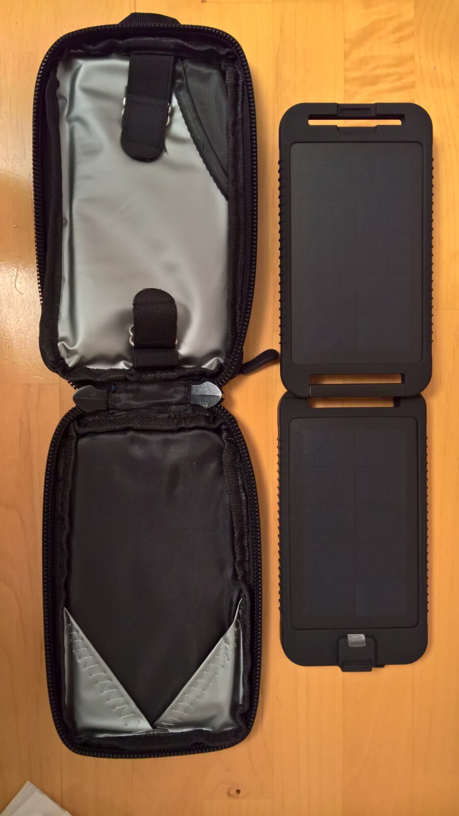3 watt folding solar cell, integral 3500mAh USB power bank, charger, battery