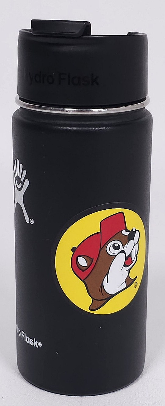 Hydro Flask Water Bottle 16oz w Buc-ee’s Sticker Wide Mouth Insulated Tempshield