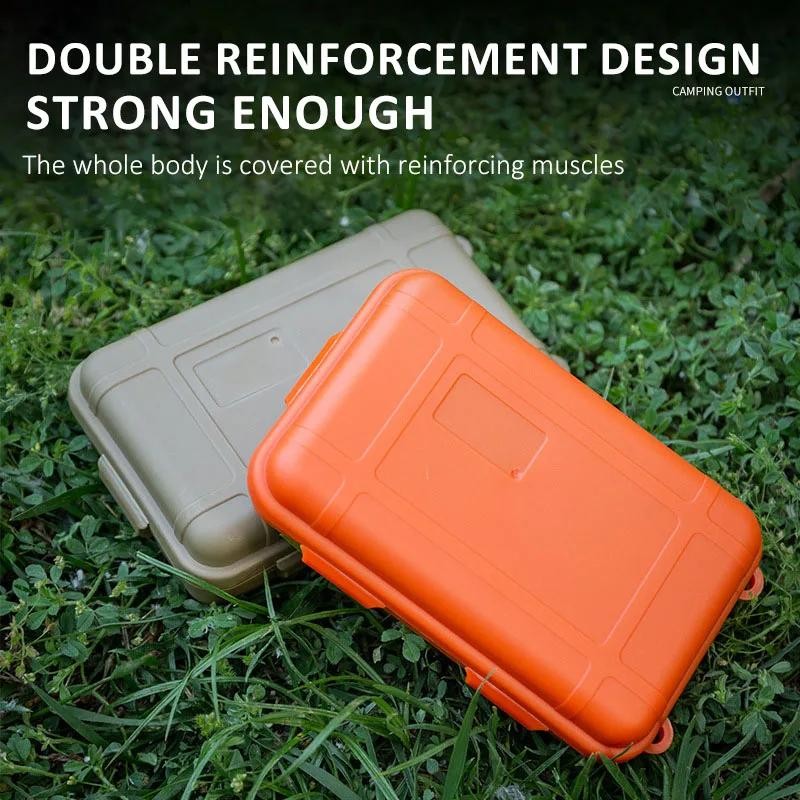 Outdoor Survival Kit Edc Waterproof Hard Case Sealed Storage Box Fishing Tools