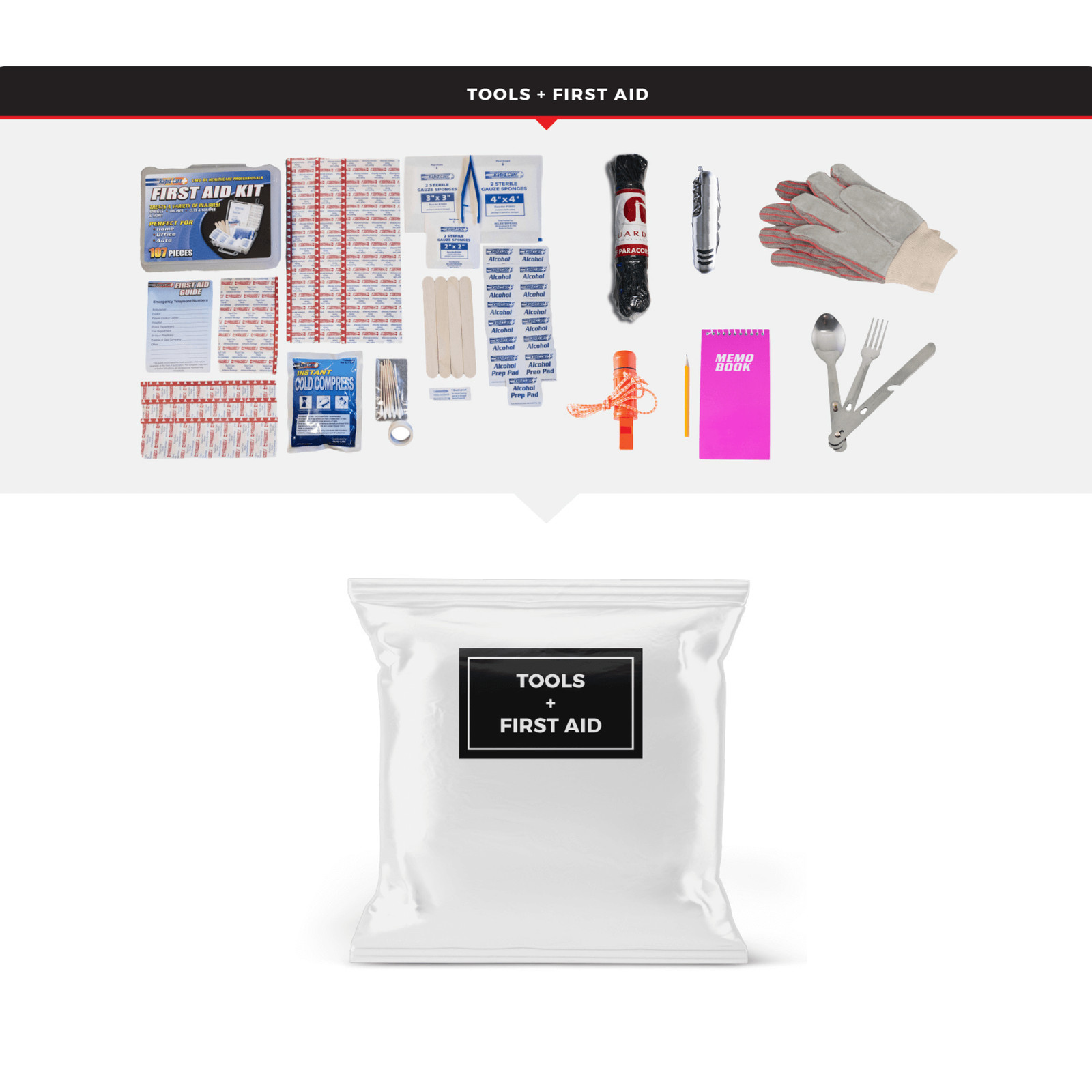 WSK Elite 72-Hour Emergency Evacuation Survival Rolling Bag with Hygiene Kit