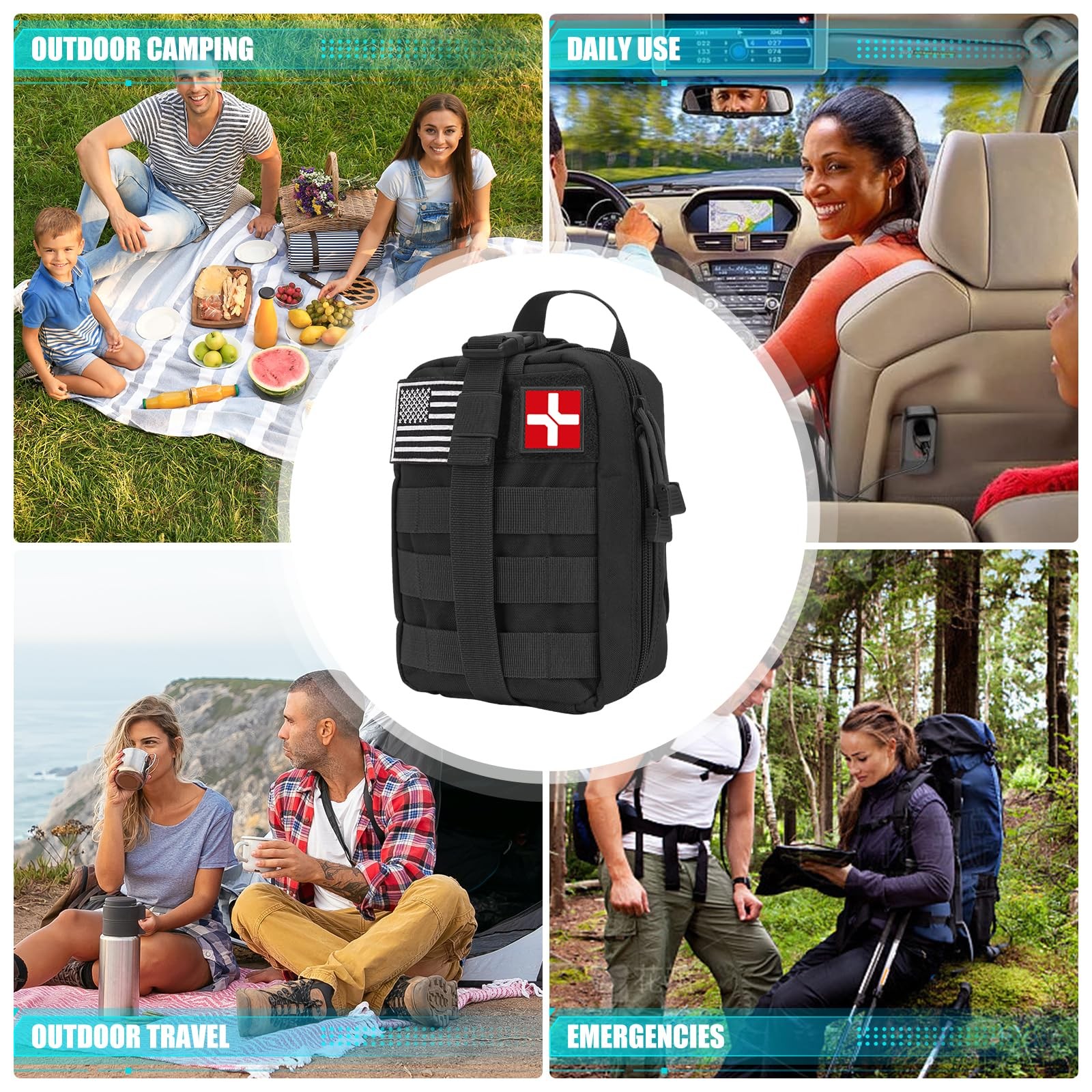 Survival Kit and First Aid Kit, 236PCS Survival Gear Camping Essentials Emerg…