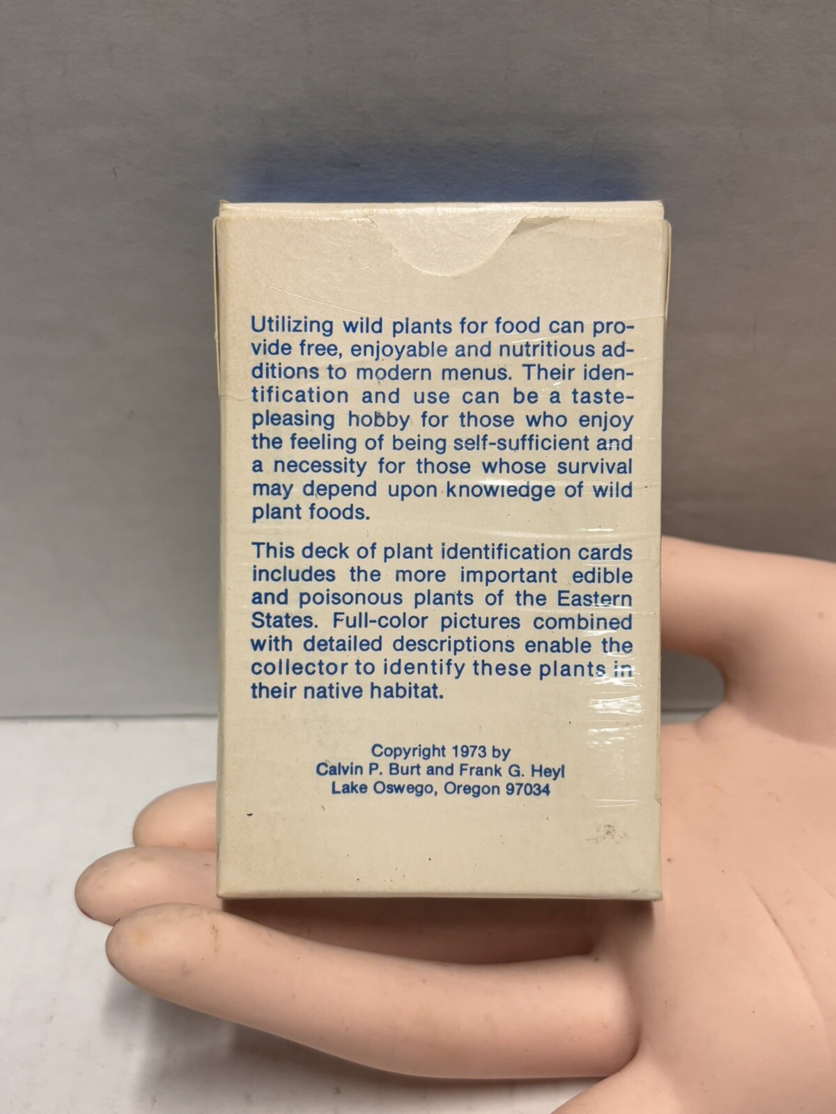 Edible and Poisonous Plant Reference Card Deck for Eastern United States Vintage