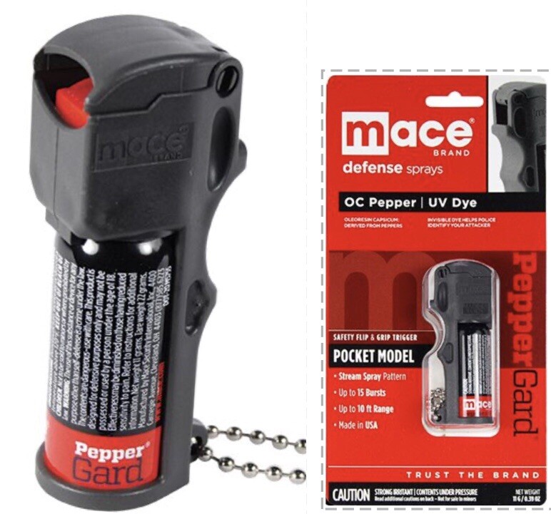 MACE 10% Keychain Pepper Spray POCKET POLICE Self Defense Women Safety SECURITY