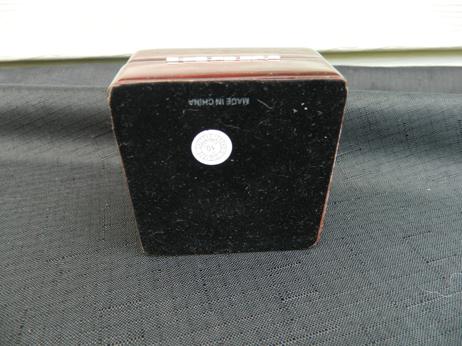 Vintage Chrome Compass w/ hinged Lacquered Wooden Box Advertising SRCTec 3″x3″